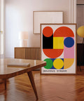 Geometric wall decal ideal for living rooms and creative spaces