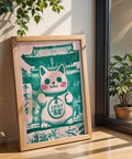Regalo artistico da parete Lucky Cat della collezione Good Luck Presents