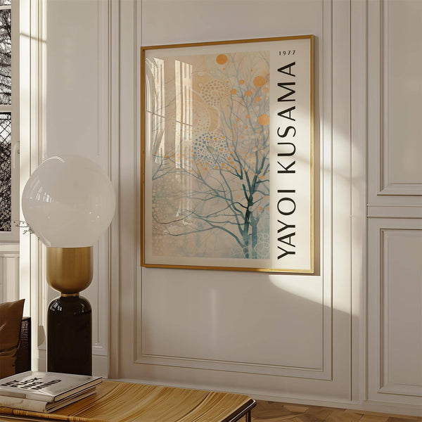 Poster con finitura opaca raffigurante un salotto dall'atmosfera sognante immerso nella natura