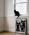 Amanti dei gatti - Decorazioni murali con gatti neri ispirate a Yayoi Kusama